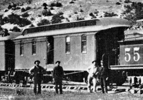 Utah Northern baggage-mail-express car, 1886