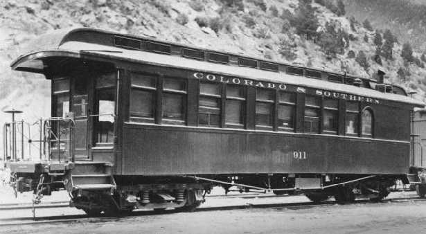 Right side of C&S business car #911 at Blackhawk, 17 July 1940