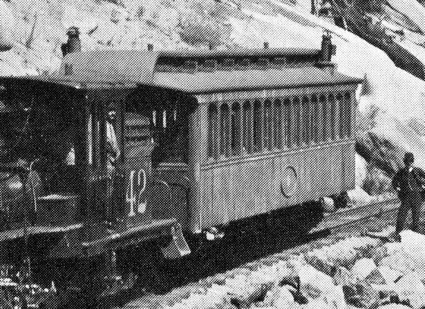 Coach #9 near Cathedral Rocks in Platte Canyon with Mason-Bogie #42