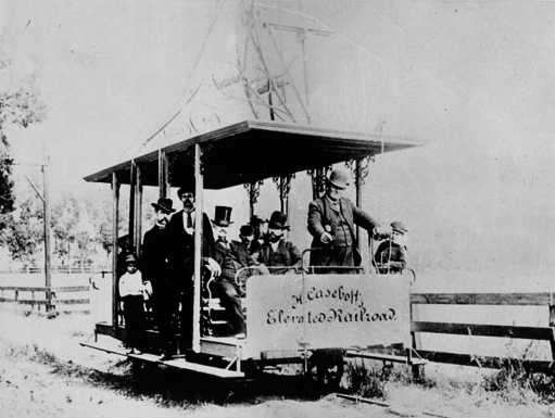 Casebolt's "elevated railroad" car