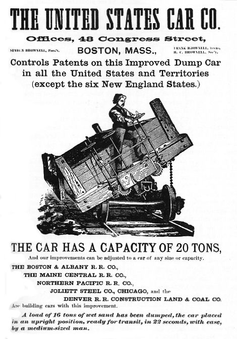 Advertisement from 1881 Poors Manual