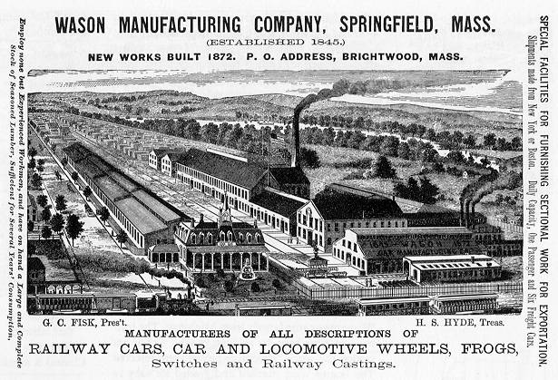 Wason plant at Brightwood, MA, 1872