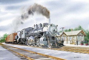 Gil Reid painting of Union Pacific #440.