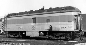 WP 593 at Stockton, CA, August 30, 1969; Long photo, Aiken Rail Service; from Paul Swanson