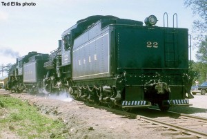 #22 under steam on M&HM, c.1965. Ted Ellis photo.