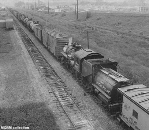 #440 enroute to North Freedom, 1975. unknown date, location, photo by Merle Dalen; MCRM collection